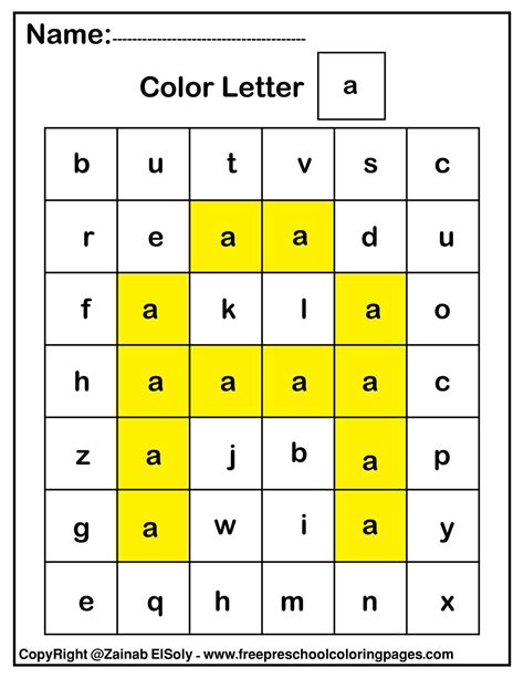letter acolor  letter abc  preschool coloring pages preschool