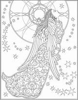 Angels Dover Publications Erwachsene Engel Drus sketch template