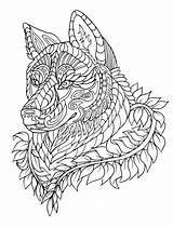 Coloring Pages Wolf Cool Adult Color Printable Print Wolves Hard Getcolorings Surprise sketch template