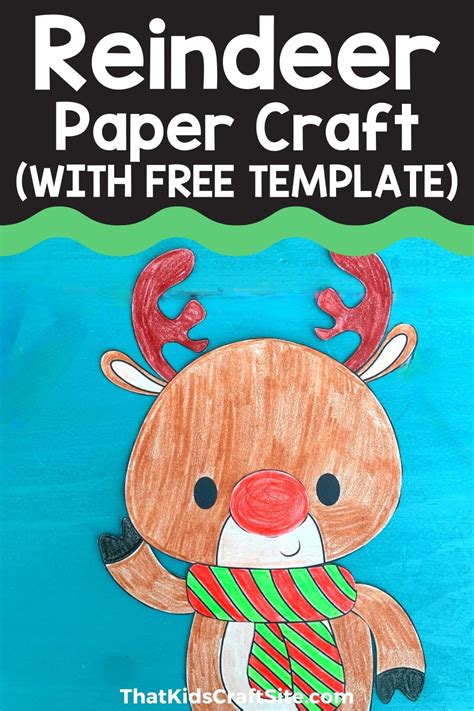 reindeer craft  christmas papercraft  kids craft site