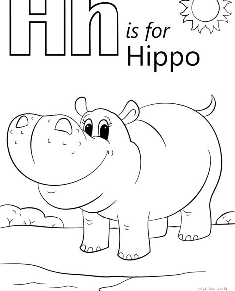 cartoon hippo coloring pages  getcoloringscom  printable
