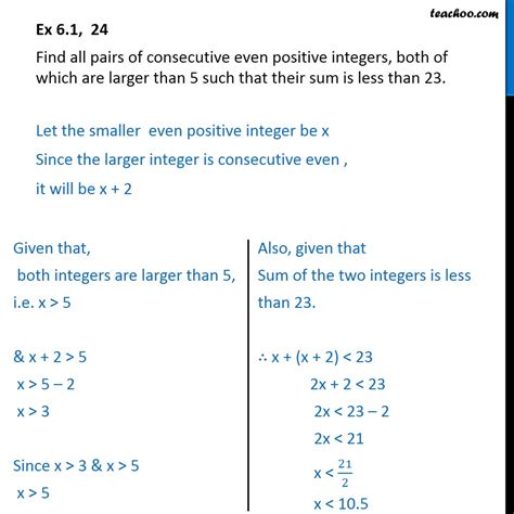 find  pairs  consecutive  positive integers