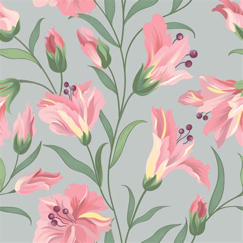 floral seamless pattern flower background flourish wallpaper
