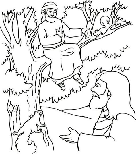 zacchaeus coloring page images