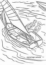 Segeln Malvorlage Malvorlagen Schiffe Boote Wassersport Seite sketch template