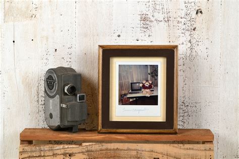 picture frame  instant camera print    tone style  solid chocolate finish