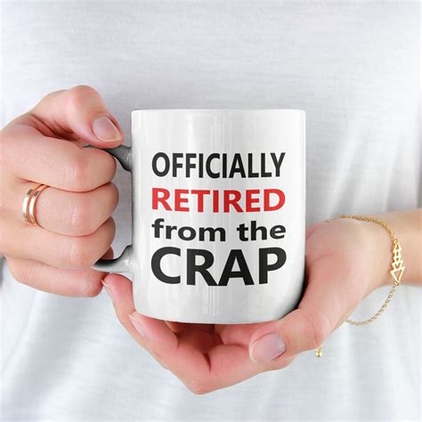 officially retired   crap mug