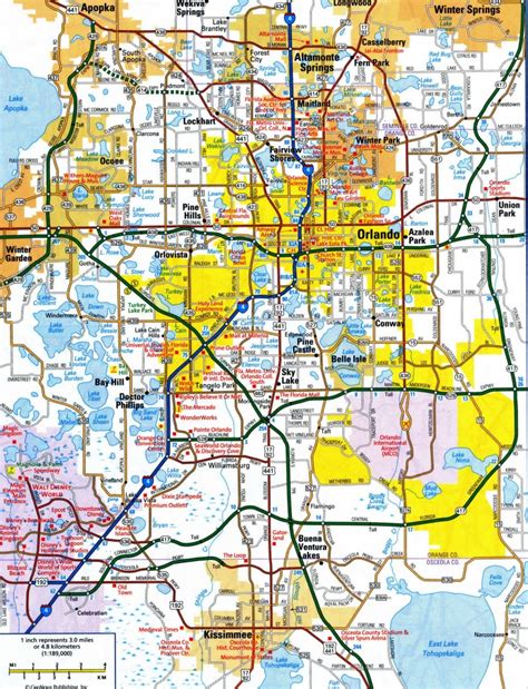 road maps  central florida  road map  central florida