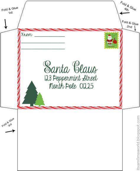 printable santa envelopes printable word searches