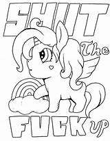 Swear Unicorns Curse Cuss Insult Cutest sketch template