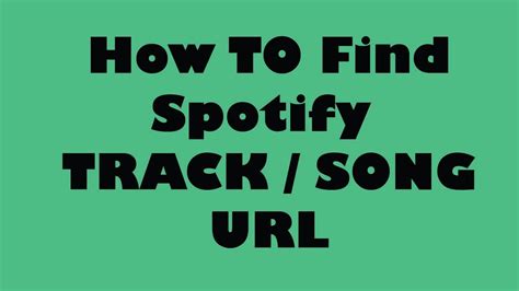 find song track url  spotify youtube