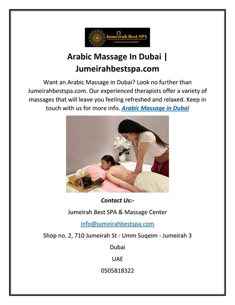 arabic massage in dubai by jumeirah bestspa issuu