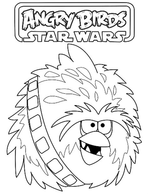 angry birds chewbacca printable coloring page ecoloringpagecom