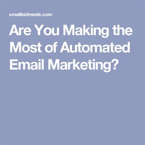 making    automated email marketing small business