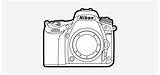 Nikon Camera D750 Camara Para Dslr Lineart Colorear Pngkey Transparent sketch template