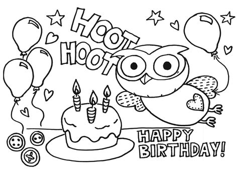 coloring pages  birthday
