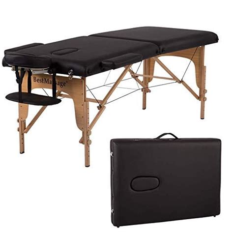 new black pu portable massage table w free carry case u1 chair bed spa