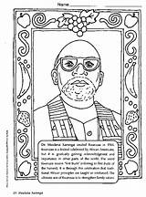 Coloring History Month Pages African American Kids Printable Sheets Malcolm Kwanzaa Activities Sheet Karenga Books Maulana Colouring Colors Color Printables sketch template