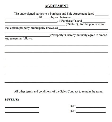 blank printable purchase agreement