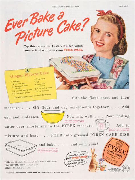 Ginger Picture Cake Pyrex