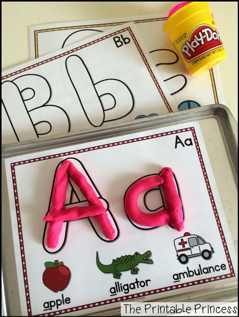 alphabet playdough mats  printable  printable templates