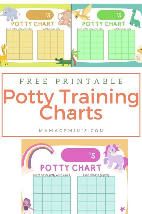 fun   printable potty training charts