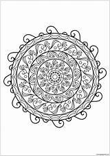 Mandala sketch template