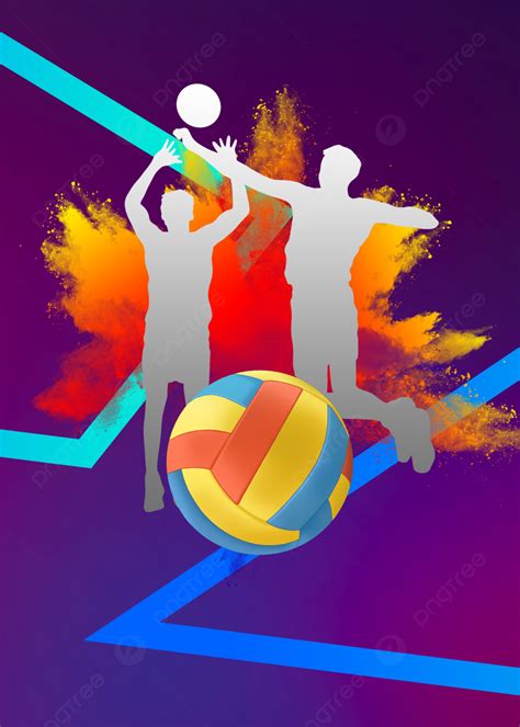 fondo de deportes de voleibol de moda creativa de pantalla imagen