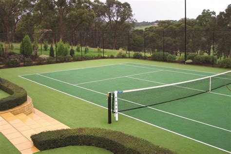 maintaining  residential tennis court tigerturf