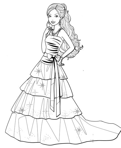 fashion dress coloring pages  getcoloringscom  printable