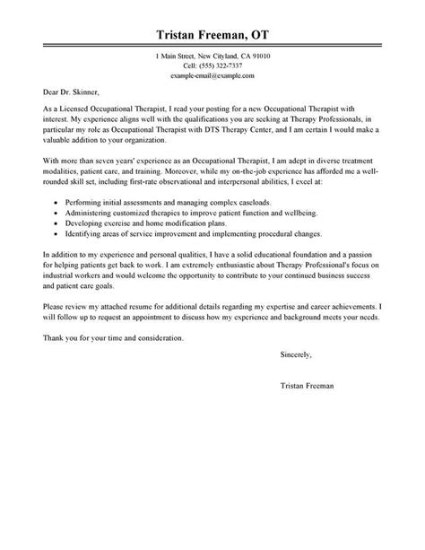 occupational therapy cover letter cover letter  cover riset