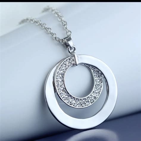 buy silver plated necklace jewelry handmade pendant necklaces hammered silver