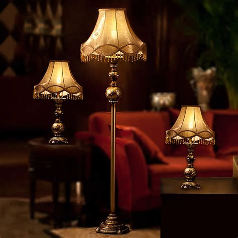 resin led floor lamp antique luxurious bedroom design led bulb lamp    european style