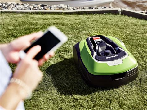 optimow robotic lawn mower greenworks tools