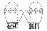 Mitten Mittens Clipart Clip Coloring Gloves Template Scarf Outline Printable Pattern Pages Winter Sheet Coloured January Cliparts Mormon Clipartion Library sketch template