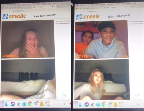 omegle user screams trying to alert stranger about figure behind her