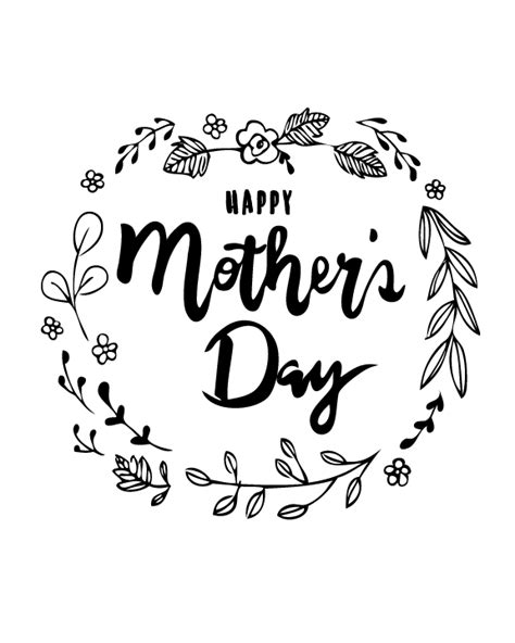 diy happy mothers day card colouring printable ting