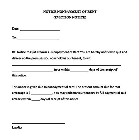 printable eviction notice template eviction notice templates
