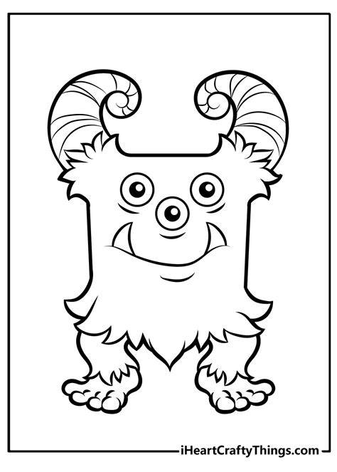 color monster coloring pages