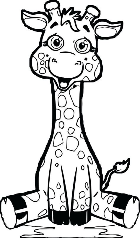 cute baby giraffe drawing  getdrawings