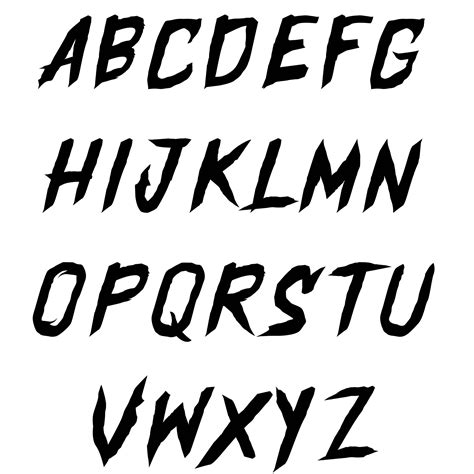 images  printable scary letters scary alphabet letters