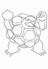 Pokemon Golem Coloring Pages Rock Generation Type Kids Printable sketch template