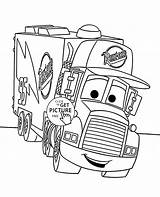 Coloring Pages Cars Disney Mack Kids Printables Wuppsy sketch template