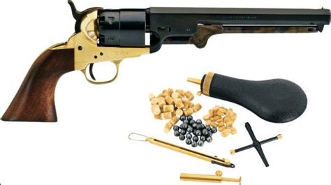 Black Powder 44 1861 Revolver Replica Complete W Starter Kit Nex Tech
