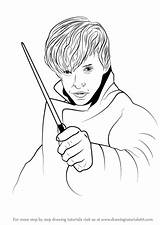 Potter Newt Scamander Ron Weasley Dobby sketch template