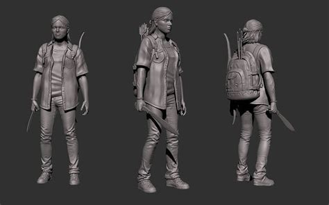 ellie the last of us part 2 3d model 3d printable cgtrader