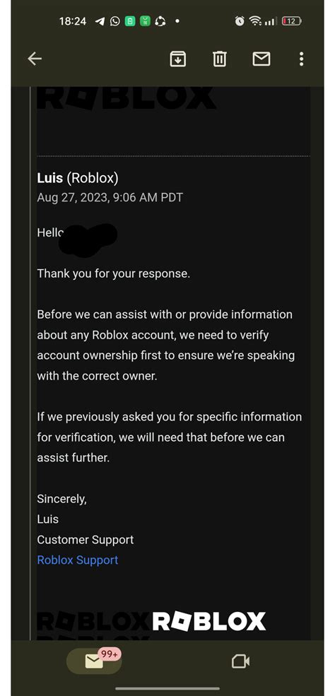 log  roblox account   security notification rrobloxhelp