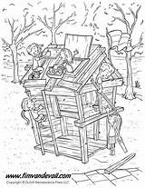 Coloring Fort Pages Printables Visit Tree Tim sketch template