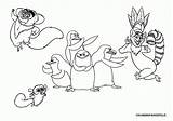 Coloring Madagascar Pages Penguins Library Clipart sketch template