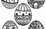 Easter Egg Zentangle Coloring Pages sketch template